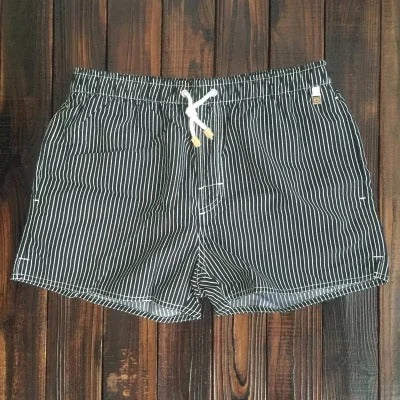 男性用ストライプ柄水着パンツ
