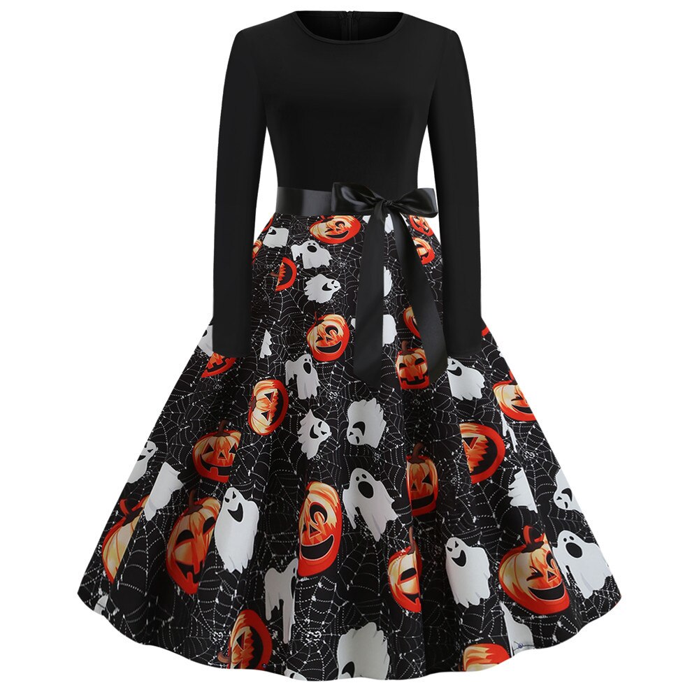 スケルトンプリント ハロウィンコスチューム