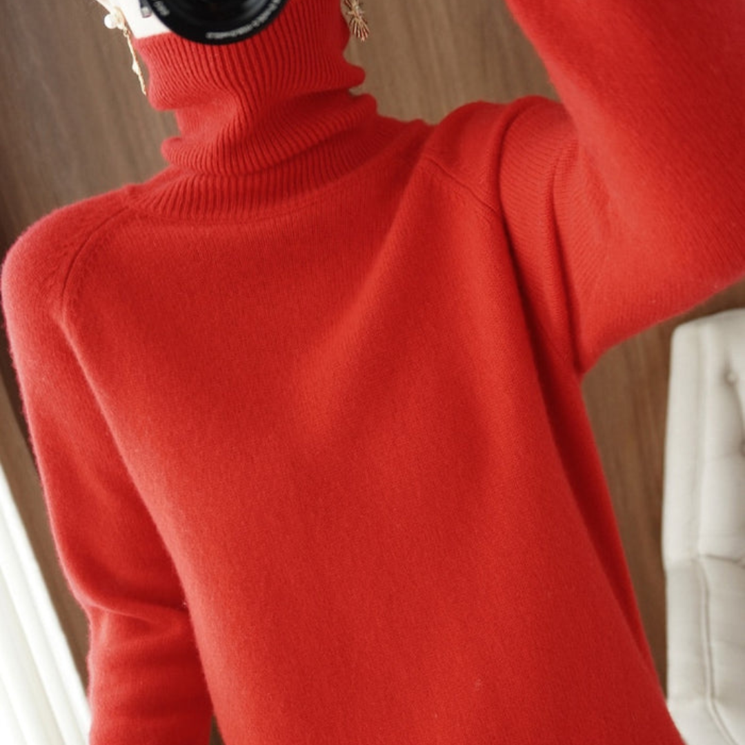 女性用長袖セータ―タートルネック