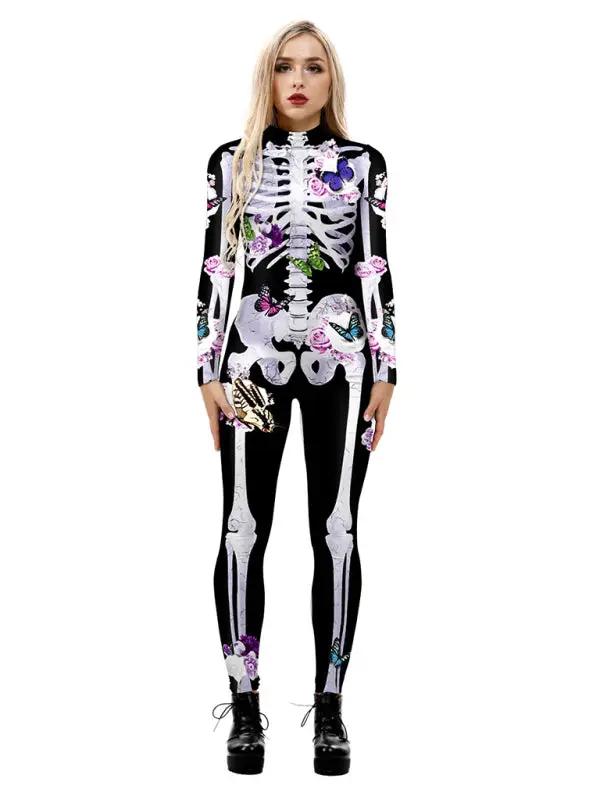 ゴシックカリカチュアプリント ハロウィンコスチューム